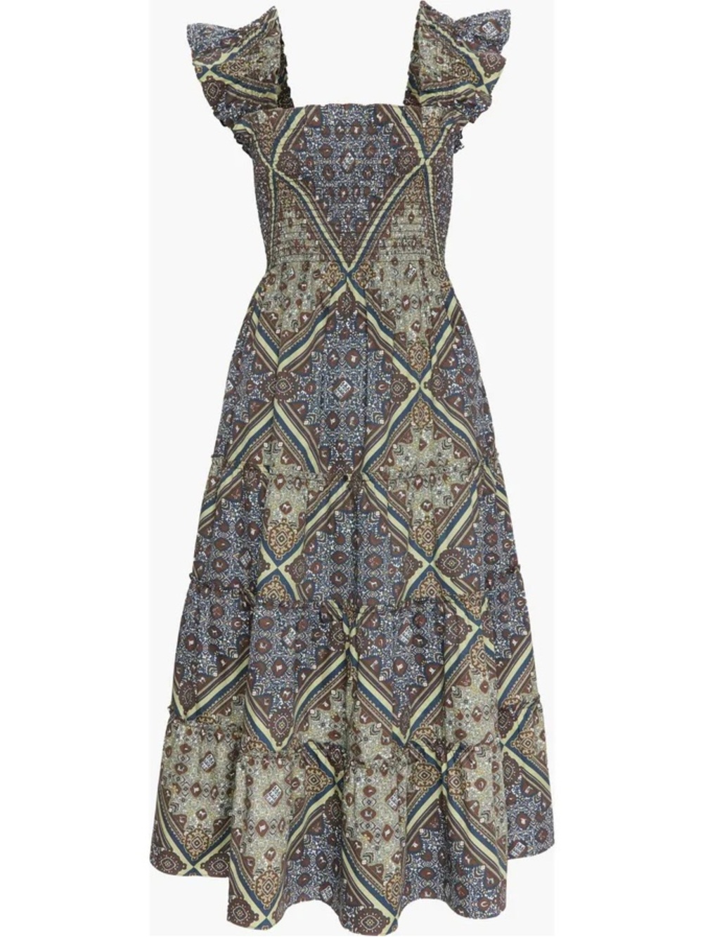 The Ellie Nap Dress - Olive Equestrian Scarf